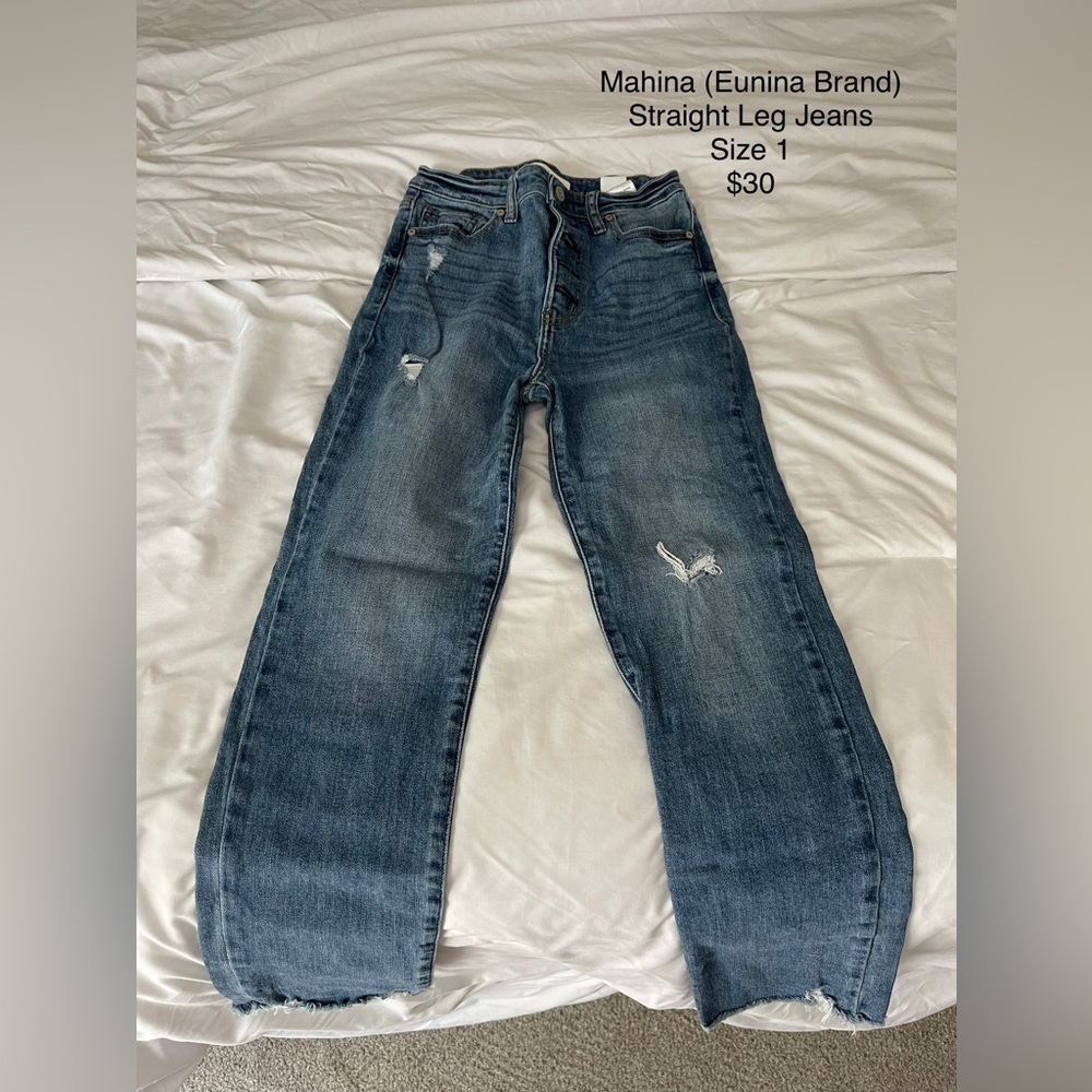 Eunina Straight Crop Jeans (Mahina) Size 1